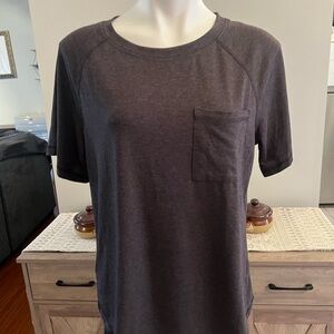 Gray Short Sleeve Tee with Crew Neck